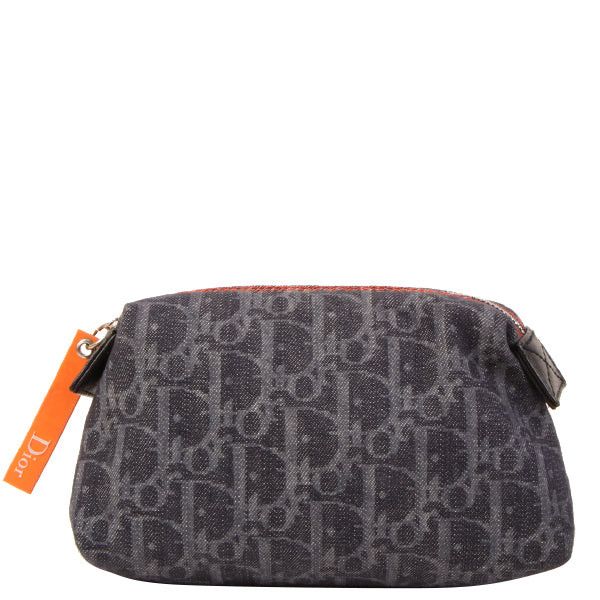 Dior DIOR Flightline Denim Trotter Pattern Pouch Indigo/Orange | Grailed