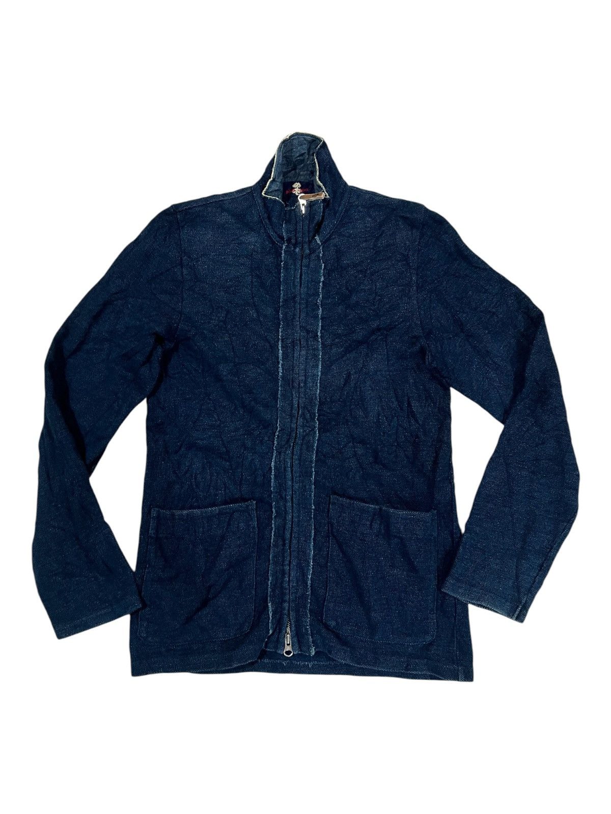 45rpm Japan Indigo Dyed Full Zipper Pullover Two Pocket Sweater Size US S / EU 44-46 / 1 - 1 Thumbnail