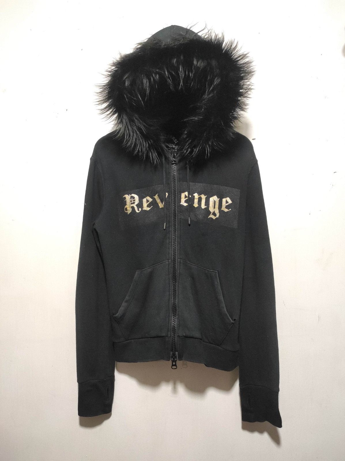 Japanese Brand Personal Jesus REVENGE double zip fur hoodie ifsix LGB style Size US M / EU 48-50 / 2 - 6 Thumbnail