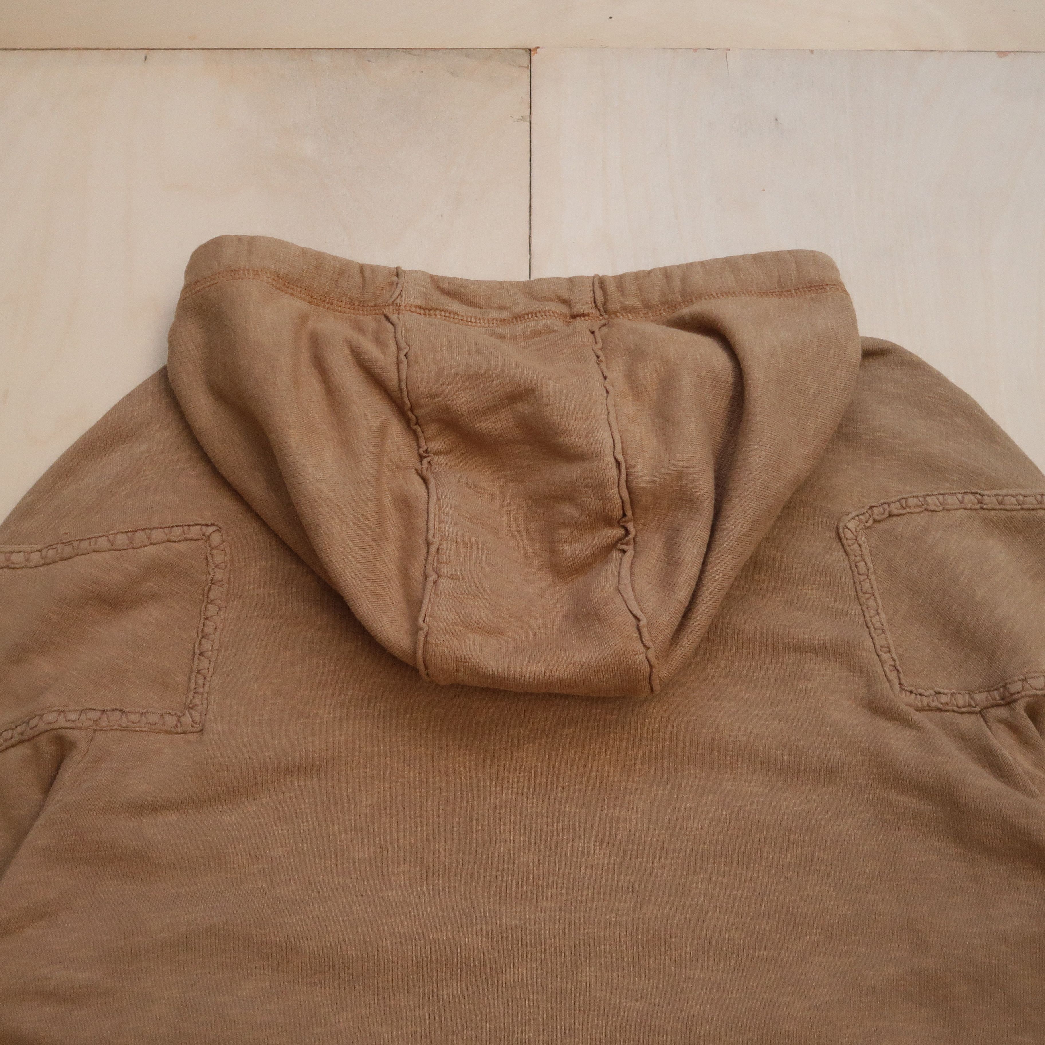 1990s Marithe Francois Girbaud Patchwork Brown Hoodie