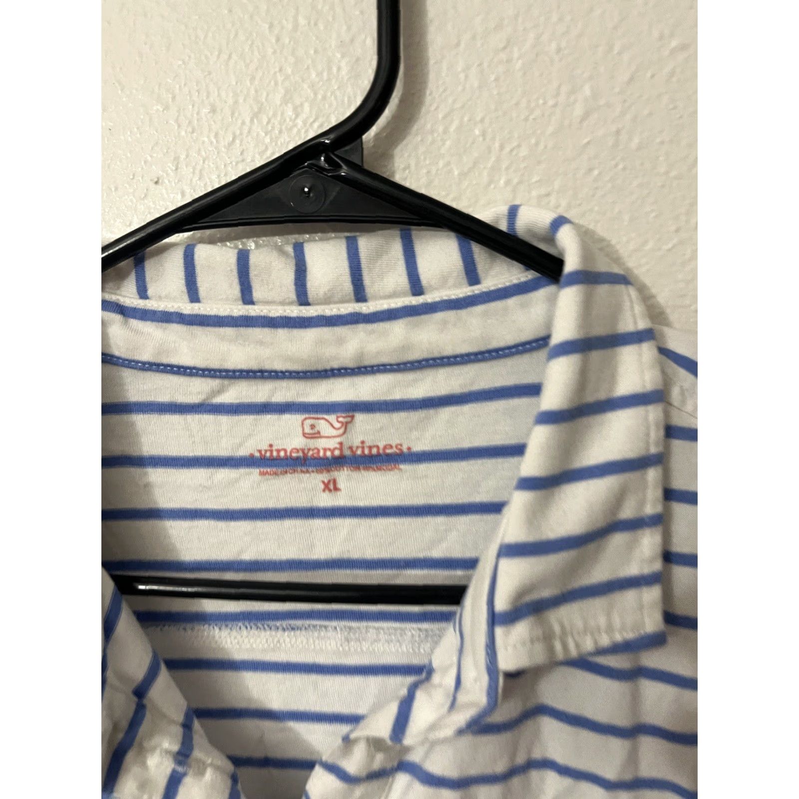 Vineyard Vines Vineyard Vines Shirt Mens XL Blue Striped Long Sleeve Button Up Pockets Knit Casual" Size US XL / EU 56 / 4 - 2 Thumbnail