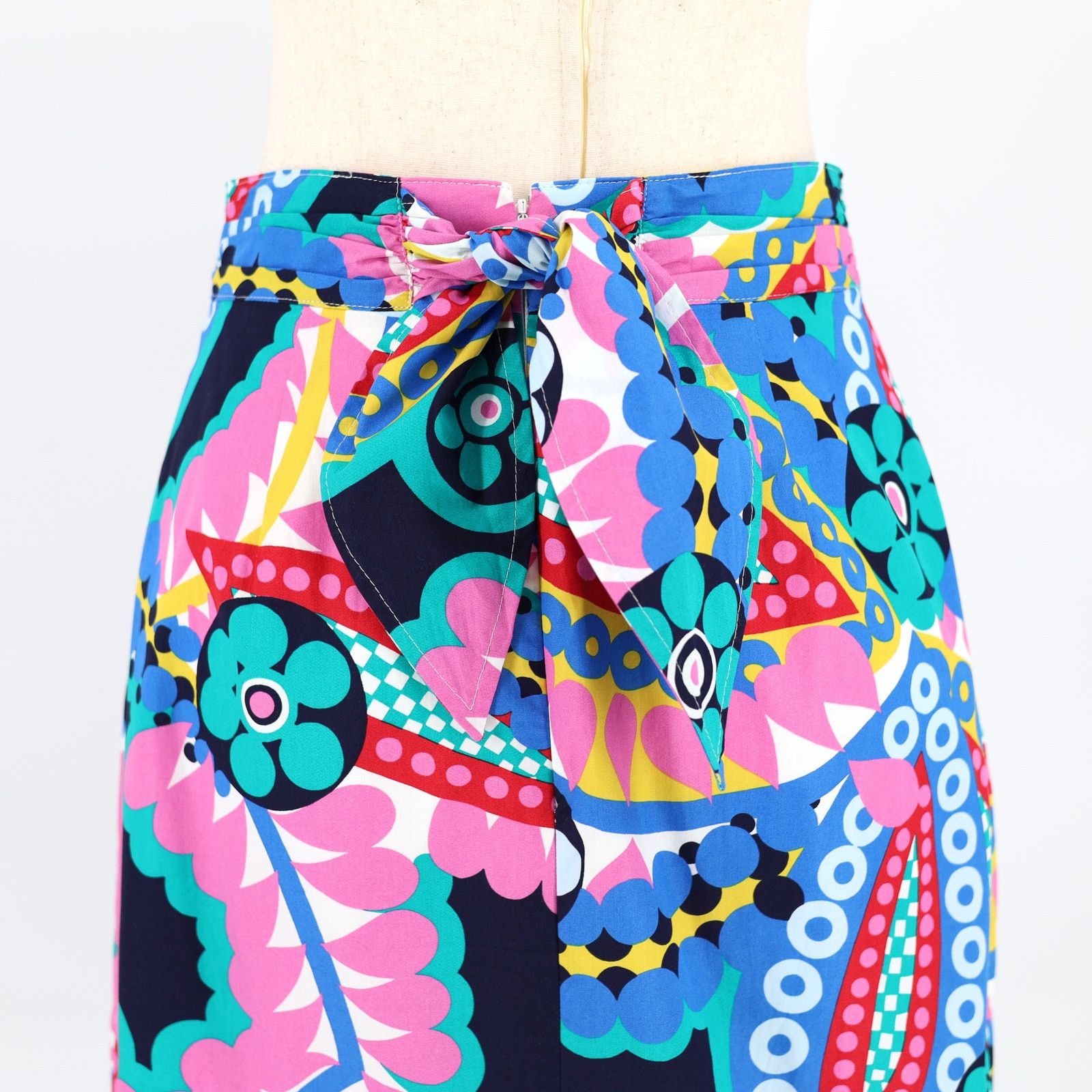 J.Crew J.Crew Women Cotton Multi Tie-back Midi Tulip Skirt US 4 Size 27" / US 4 / IT 40 - 4 Thumbnail