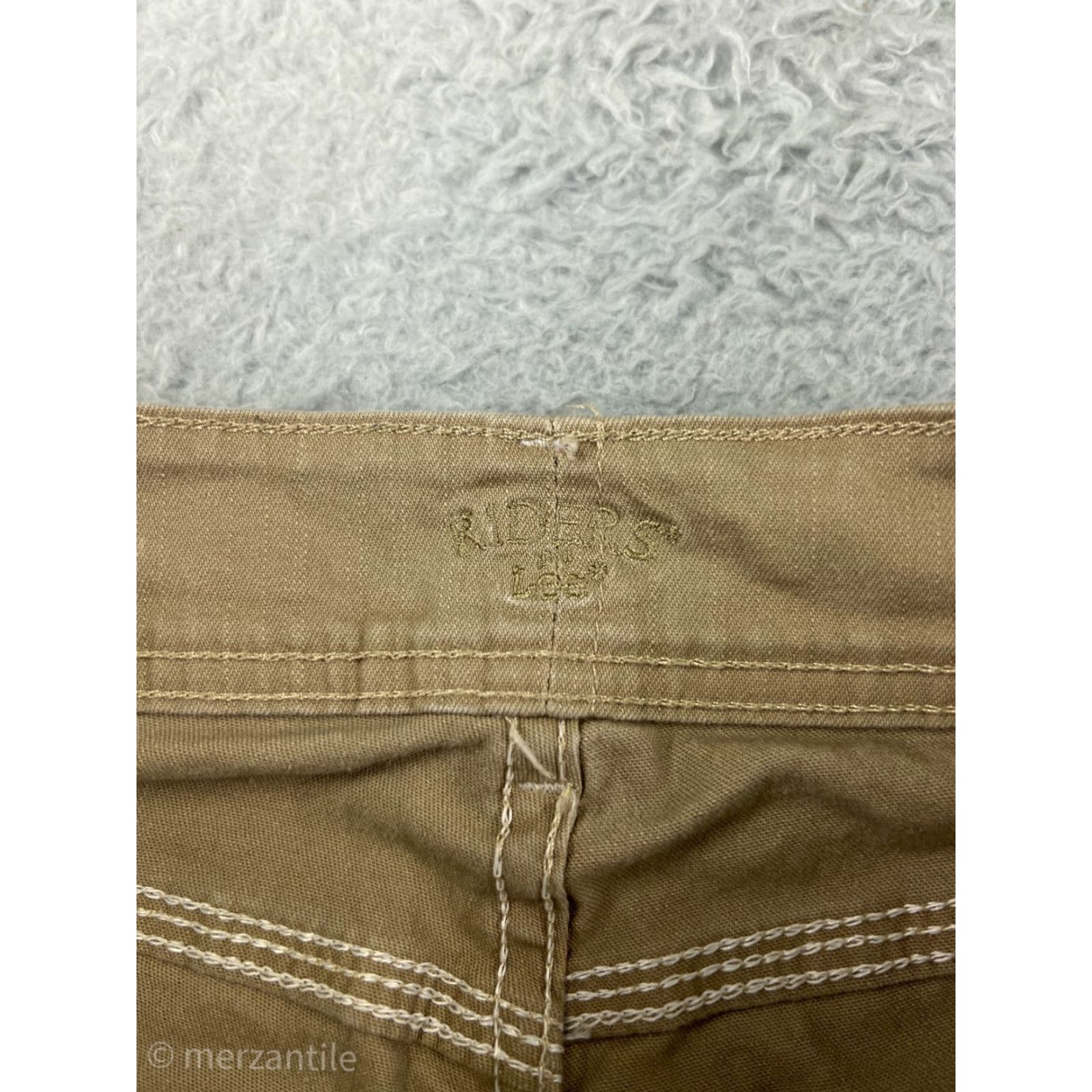 Lee Lee Jeans Womens 10P Beige Denim Bootcut Riders Cotton Blend Stretch Pants Size 32" / US 10 / IT 46 - 3 Thumbnail