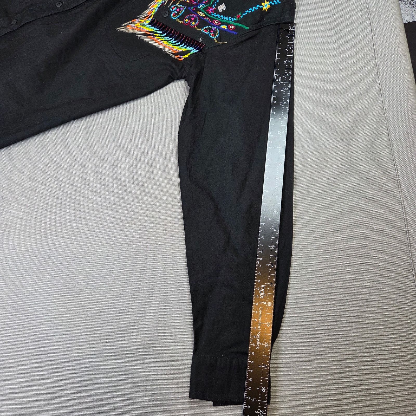 Vintage Side Saddle 1993 Beaded Western Fringe Shirt Size M / US 6-8 / IT 42-44 - 16 Thumbnail