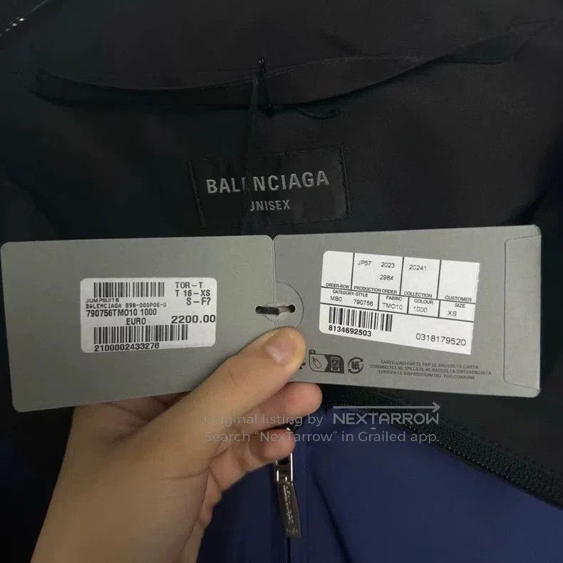 Balenciaga Balenciaga 3B Logo Zip-Up Jacket. Size US XS / EU 42 / 0 - 5 Thumbnail