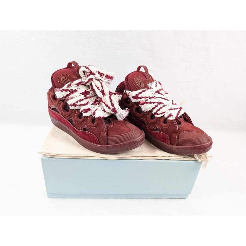 Lanvin o1rshd1 Curb Sneakers in Burgandy Size US 11 / EU 44 - 21 Thumbnail