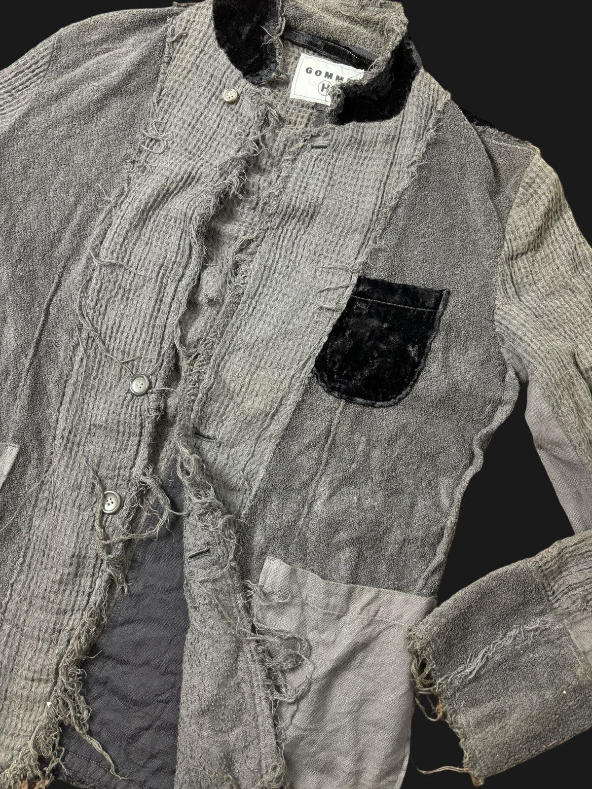 Designer × gomme 🔥Rare! Gomme H yohji Designer Distress Pachworks jacket Size US M / EU 48-50 / 2 - 6 Thumbnail