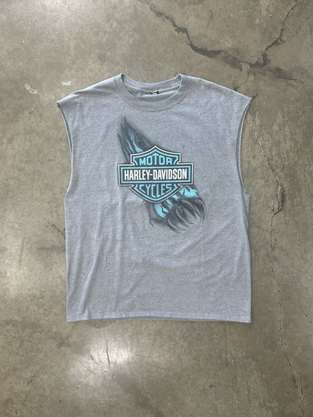 Harley Davidson × Vintage Vintage Harley Davidson Cut Sleeves Speedway Concord Large Size US L / EU 52-54 / 3 - 2 Thumbnail