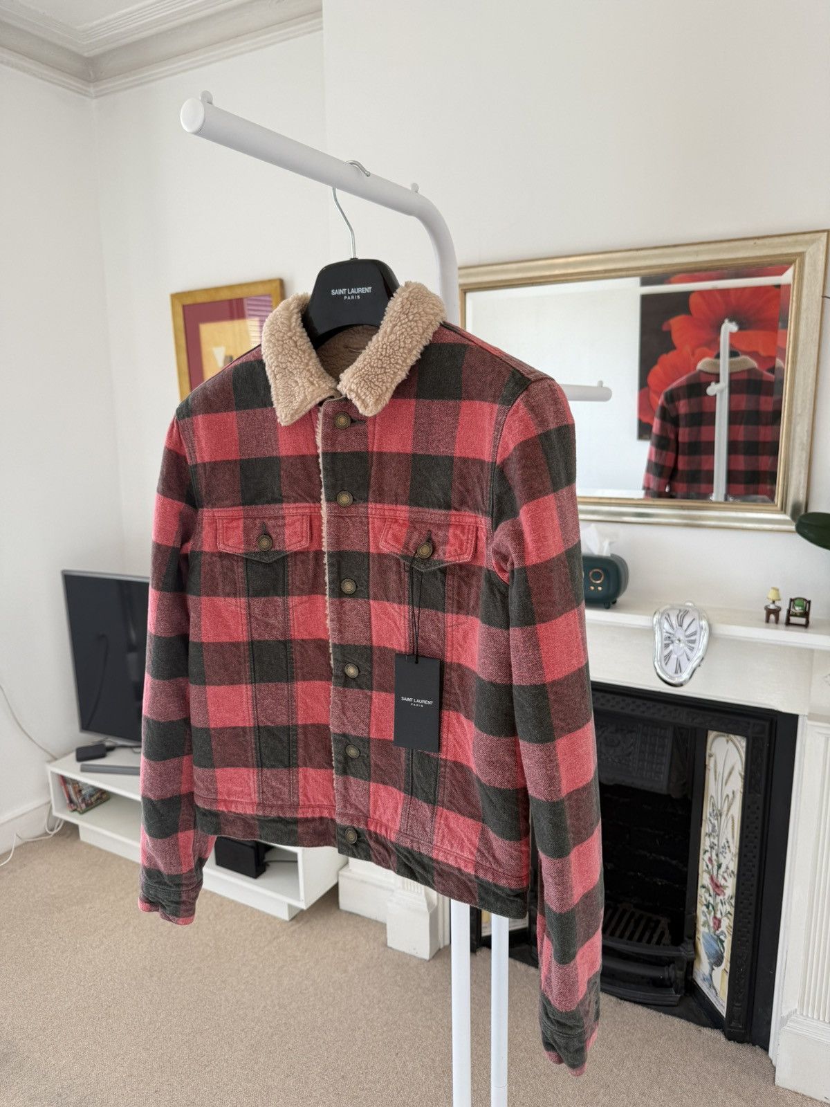 Saint Laurent Paris FW20 Saint Laurent Shearling Trucker Jacket Size US S / EU 44-46 / 1 - 6 Thumbnail