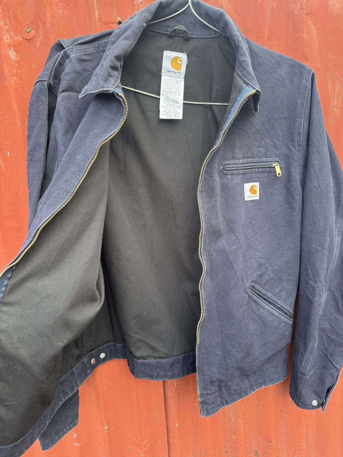 Carhartt Vintage Carhartt detroit blue unlined EJ196MDT Medium Jacket Size US M / EU 48-50 / 2 - 9 Thumbnail