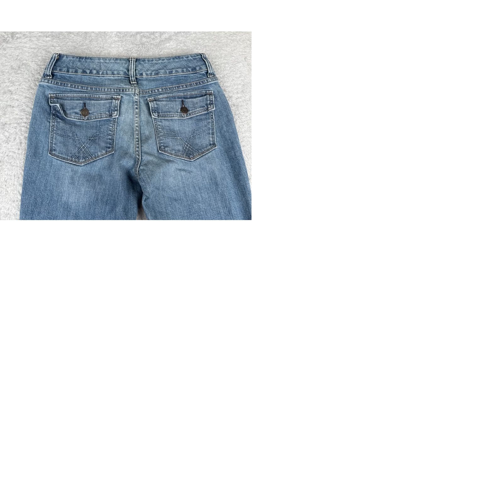 Gap GAP Jeans Womens 6 Blue Denim Flared Light Wash 29x27 Regular Stretch City 5-Pocket Womens Jeans Size 28" / US 6 / IT 42 - 10 Thumbnail