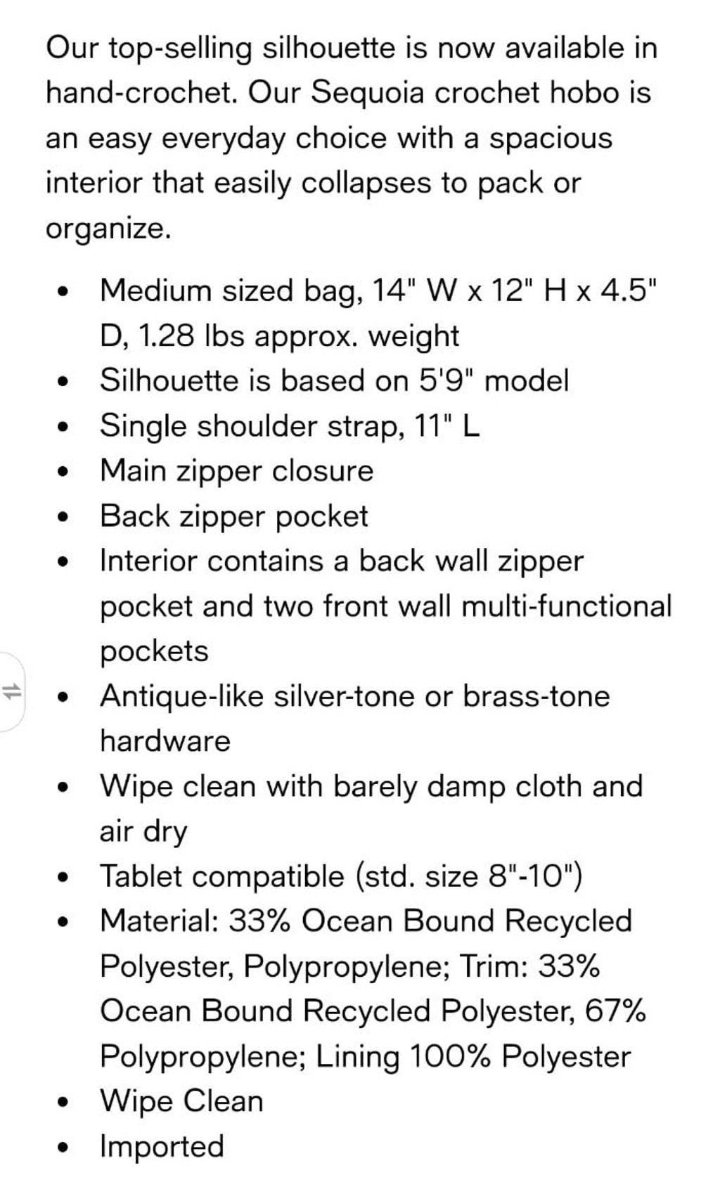 The Sak The Sak Sequoia Crochet Hobo Bag Size ONE SIZE - 7 Thumbnail