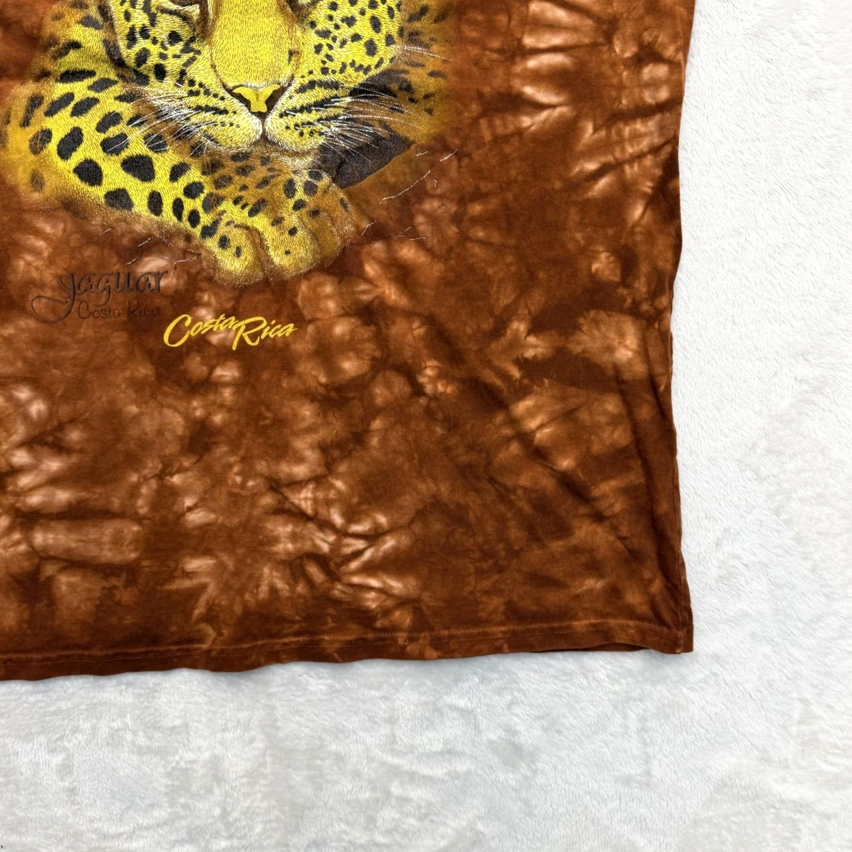Vintage Jaguar Costa Rica Shirt Mens XL Brown Tie Dye Graphic Wildlife Tee Costa Rica Size US XL / EU 56 / 4 - 5 Thumbnail