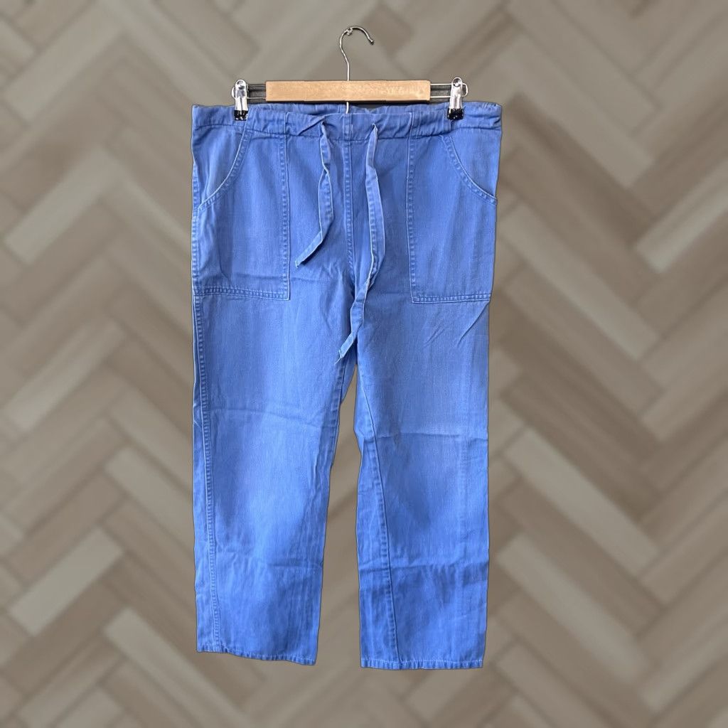 Lands' End VINTAGE Lands End Blue Denim Pull On Pants w/ Drawstring Size 10 Size 32" / US 10 / IT 46 - 1 Thumbnail