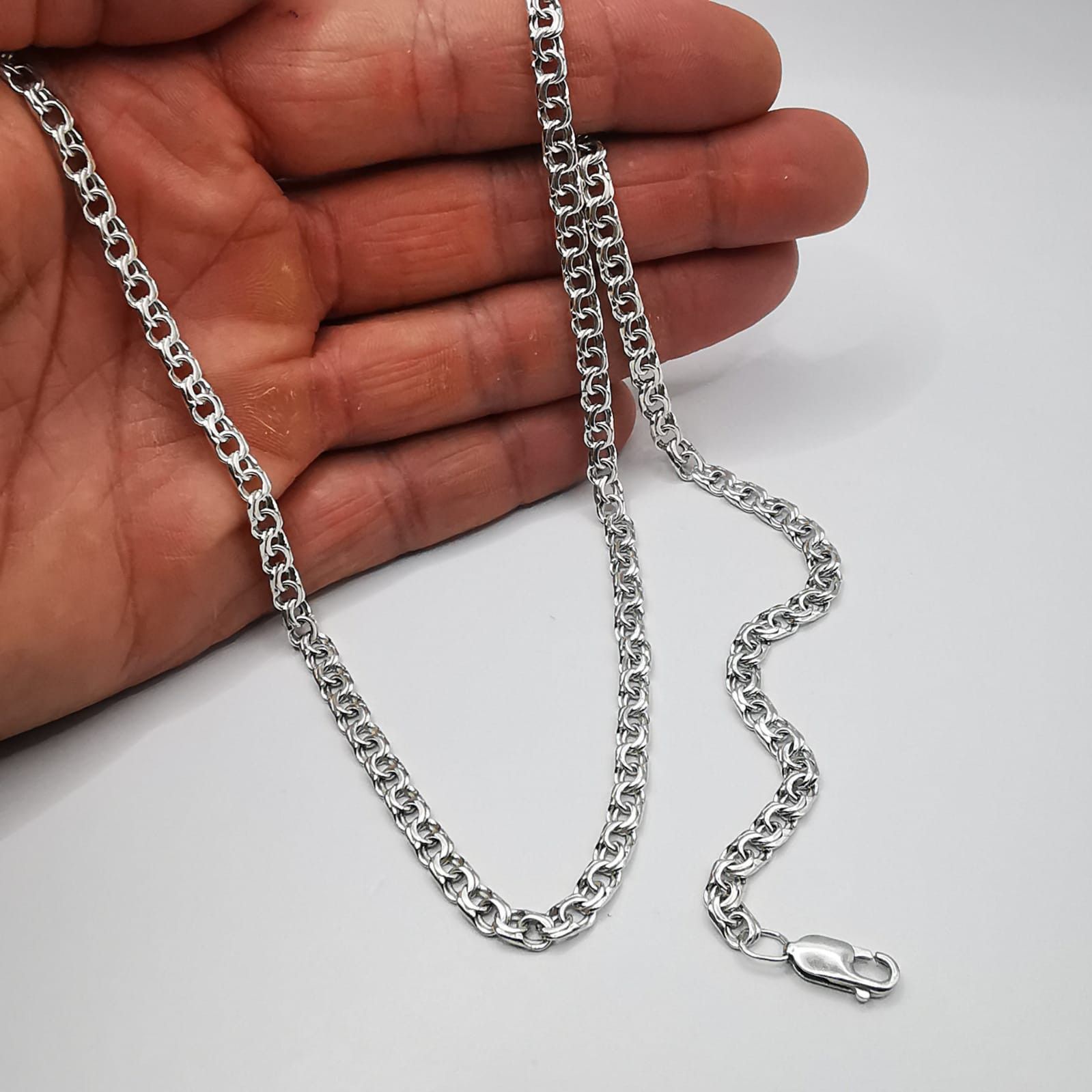 Sterling Silver Vintage Jewelry Chain, 925 Sterling Silver, Signed 17,85g Size ONE SIZE - 3 Thumbnail