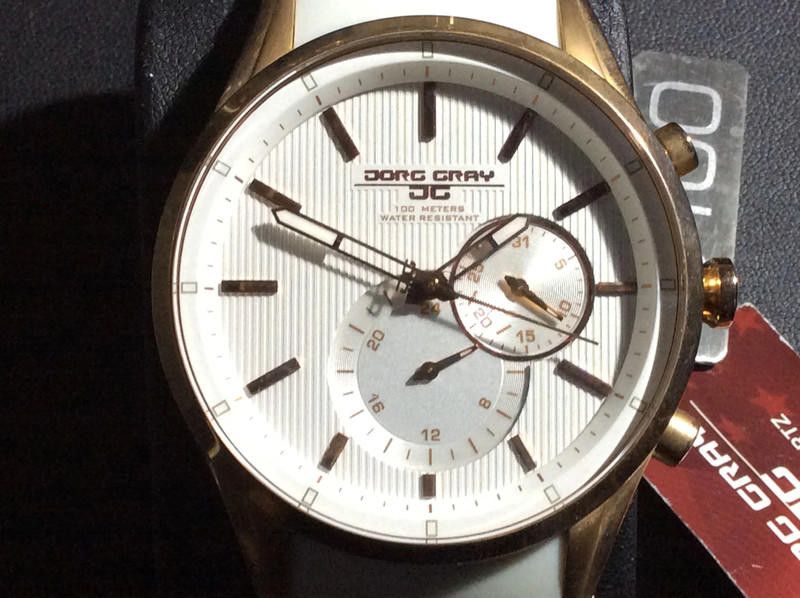 Designer Jorg Gray Men's Quartz Watch with Natural Leather Strap Size ONE SIZE - 8 Thumbnail