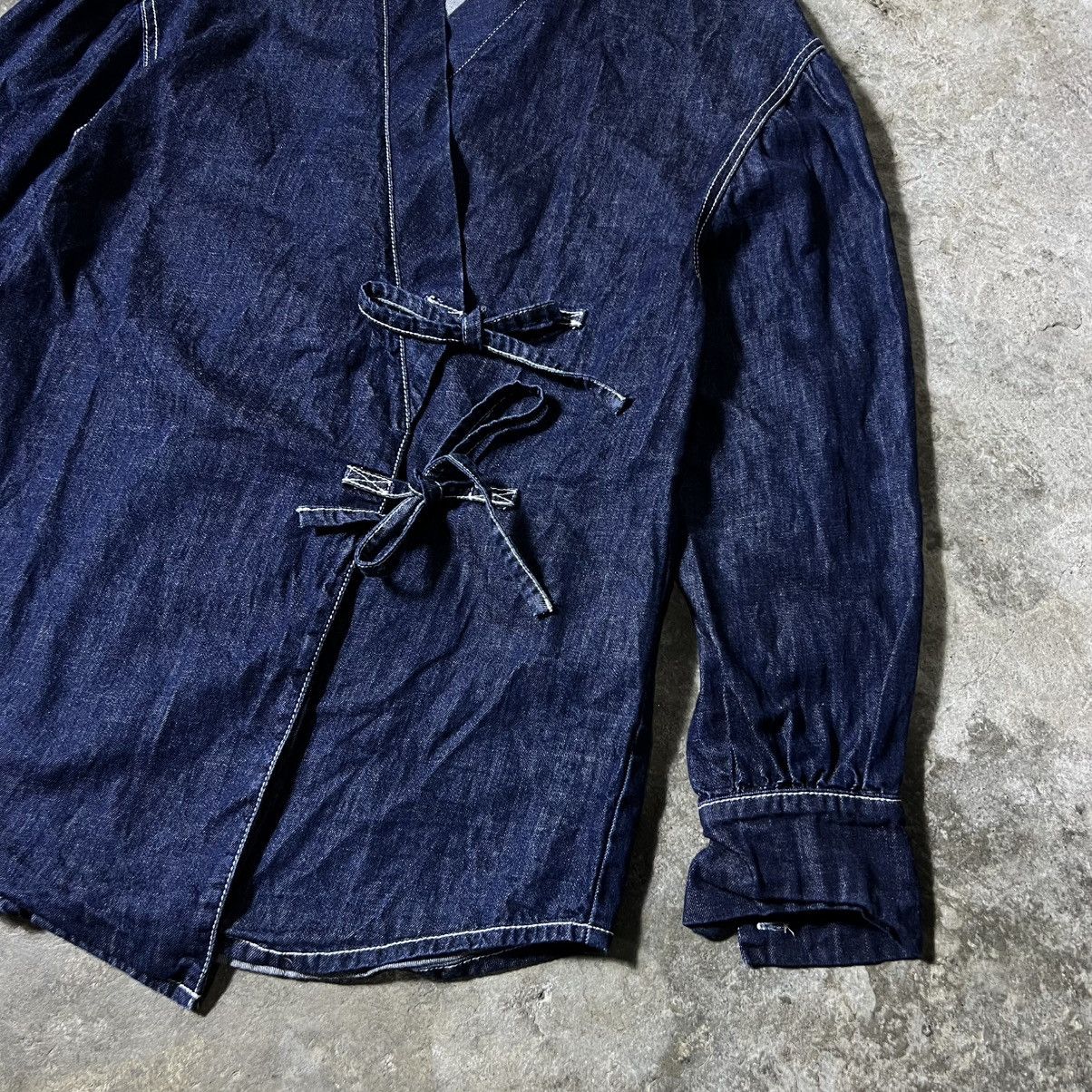Kenzo Kenzo - SS/18 - Indigo Denim Wrap Kimono Jacket Size XS / US 0-2 / IT 36-38 - 2 Thumbnail