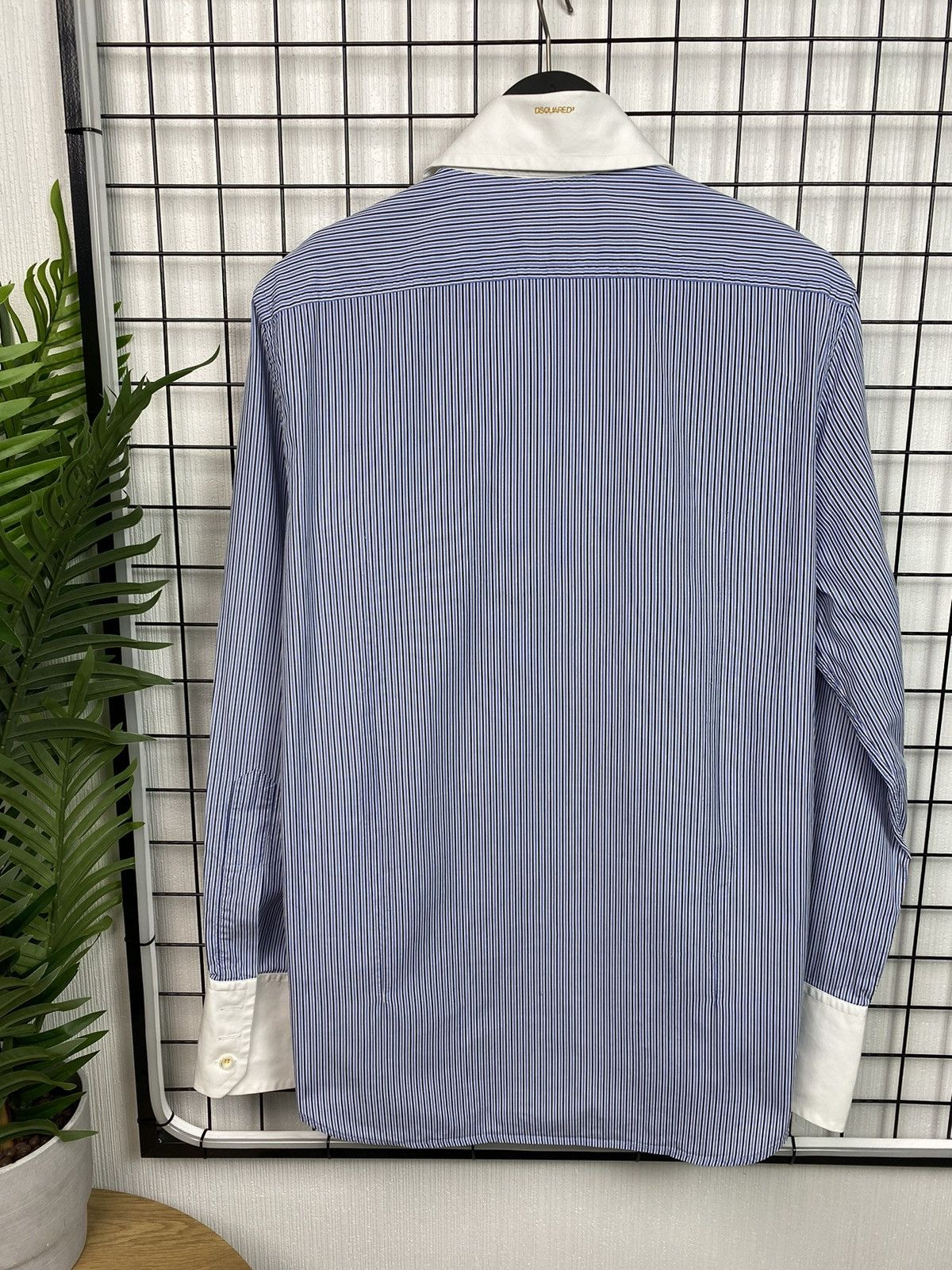 Dsquared2 Dsquared2 men striped shirt logo 50 size Blue white Size US M / EU 48-50 / 2 - 20 Thumbnail