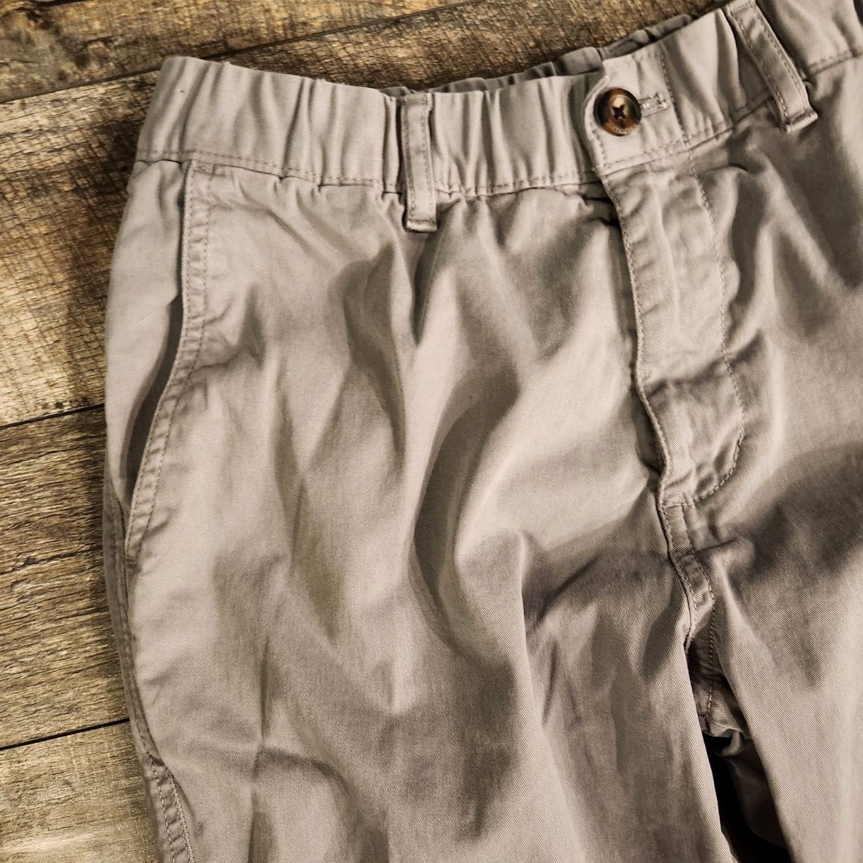 Vintage Bear Bottom Jogger Pants Mens Medium Tall Gray Chino Elastic Waist Casual Slim? Notch: Regular Fit Size US 32 / EU 48 - 5 Thumbnail