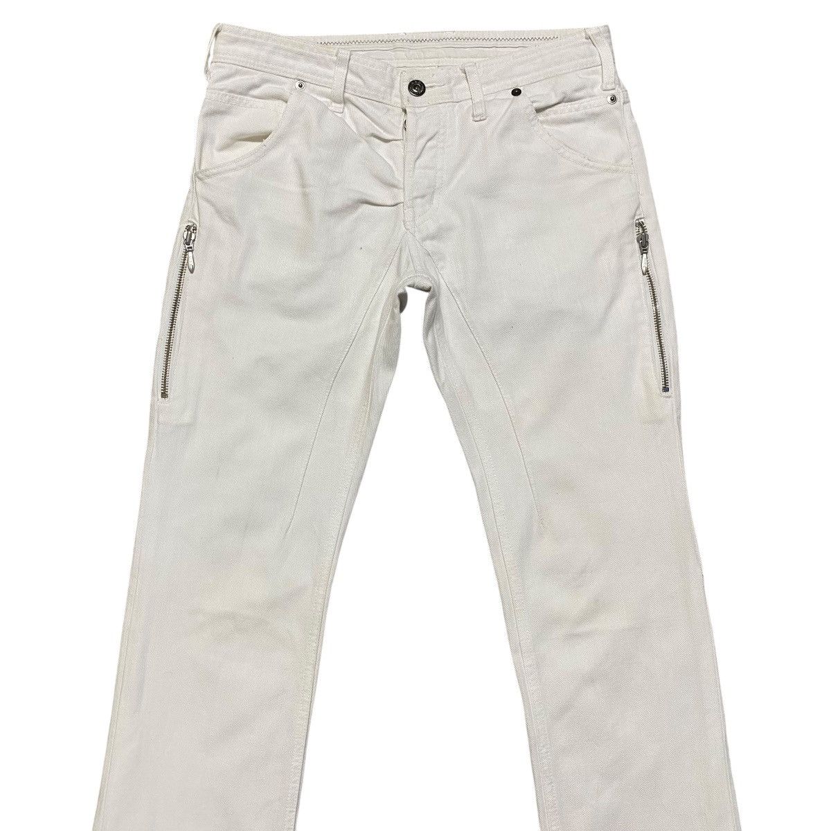 Yohji Yamamoto A.A.R Against All Risks White Denim Zipper Jeans Size US 29 - 3 Thumbnail