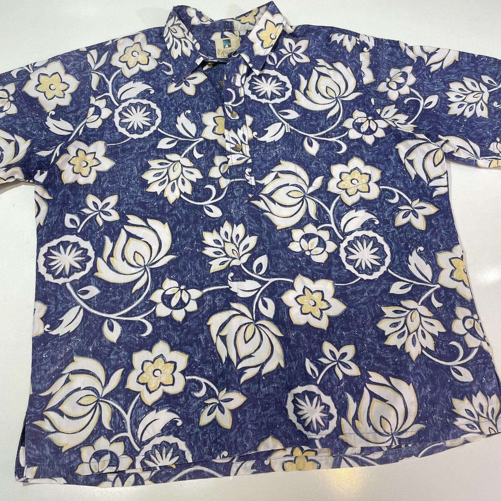 Cool Shirtz Kahala Men's Floral Button-Up Shirt Blue Size 2XL XXL hawaii Size US XXL / EU 58 / 5 - 2 Thumbnail