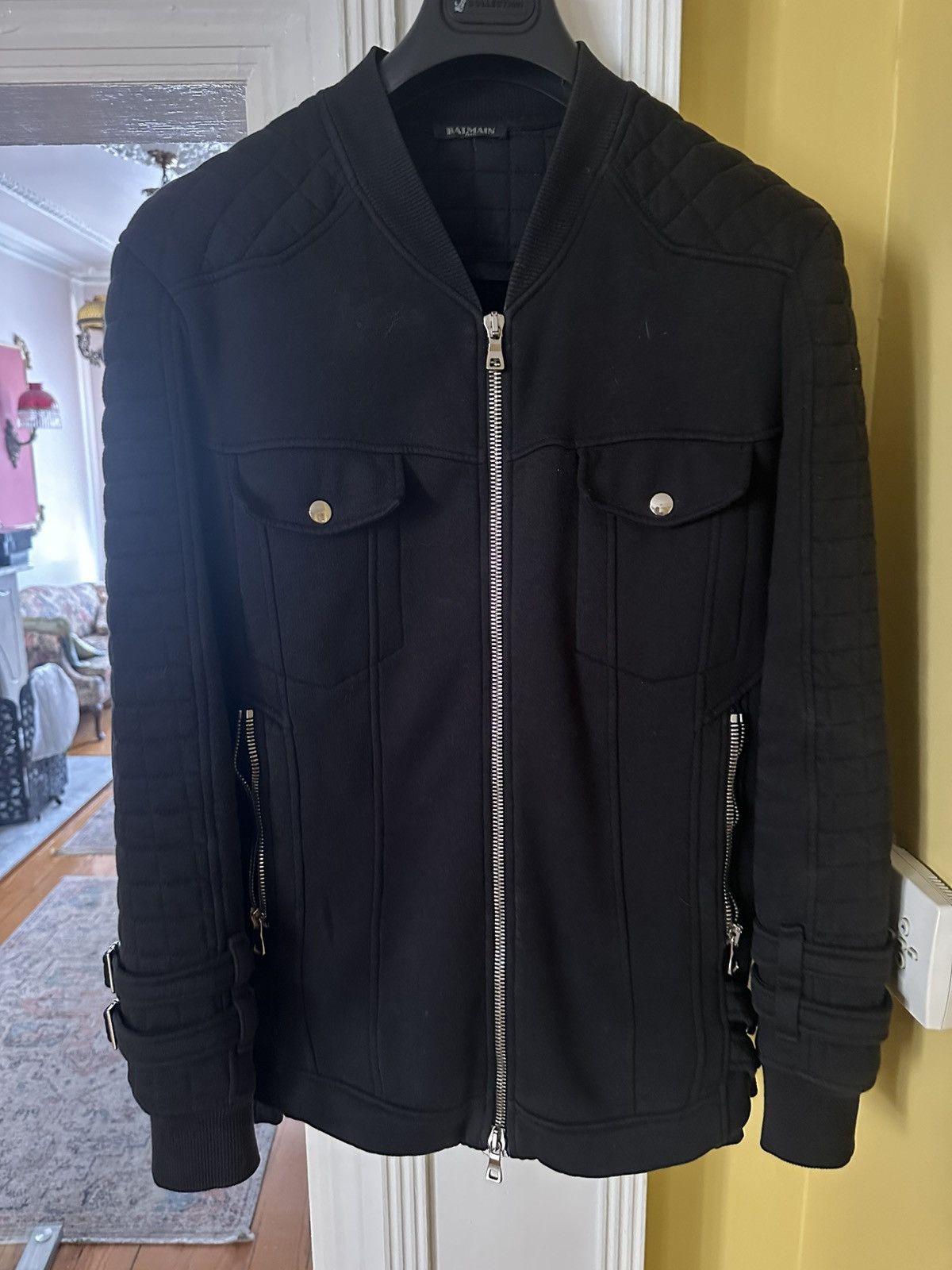 Balmain Balmain heavy cotton biker jacket fw14 Size US L / EU 52-54 / 3 - 1 Thumbnail