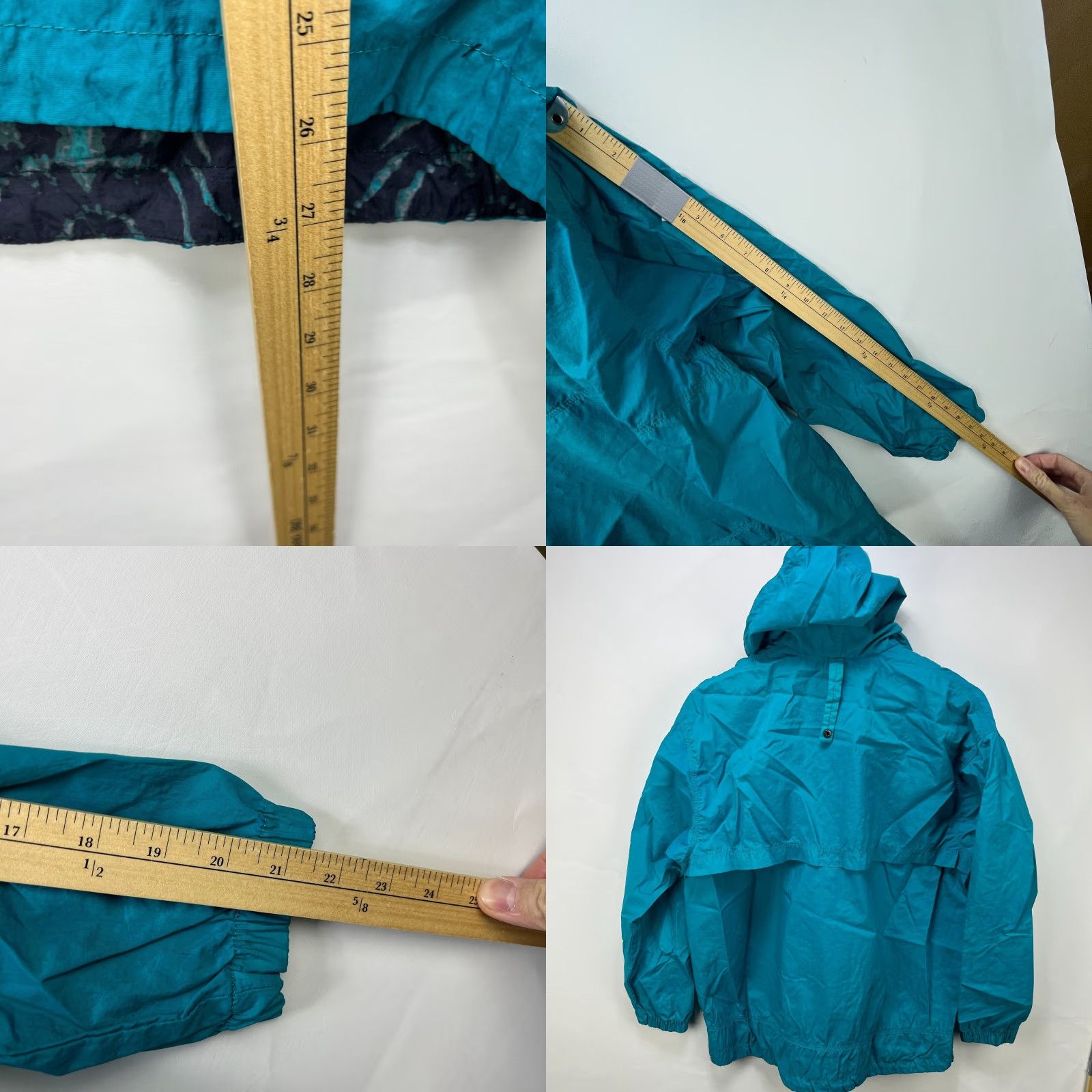 Nike VINTAGE Nike Tonal Swoosh Windbreaker Jacket Womens M Teal 90s Windbreaker Nike Womens Medium Teal 90s Size M / US 6-8 / IT 42-44 - 8 Thumbnail