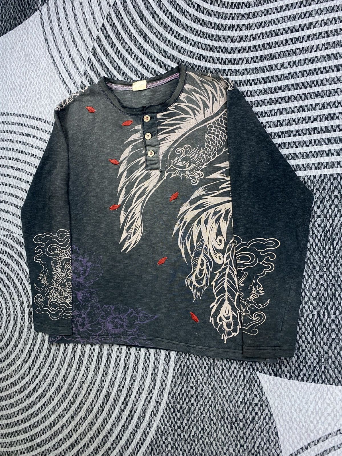 Japanese Brand Vintage Japanese Brand Sukajan Dragon Embroidery Shirt Size US L / EU 52-54 / 3 - 4 Thumbnail