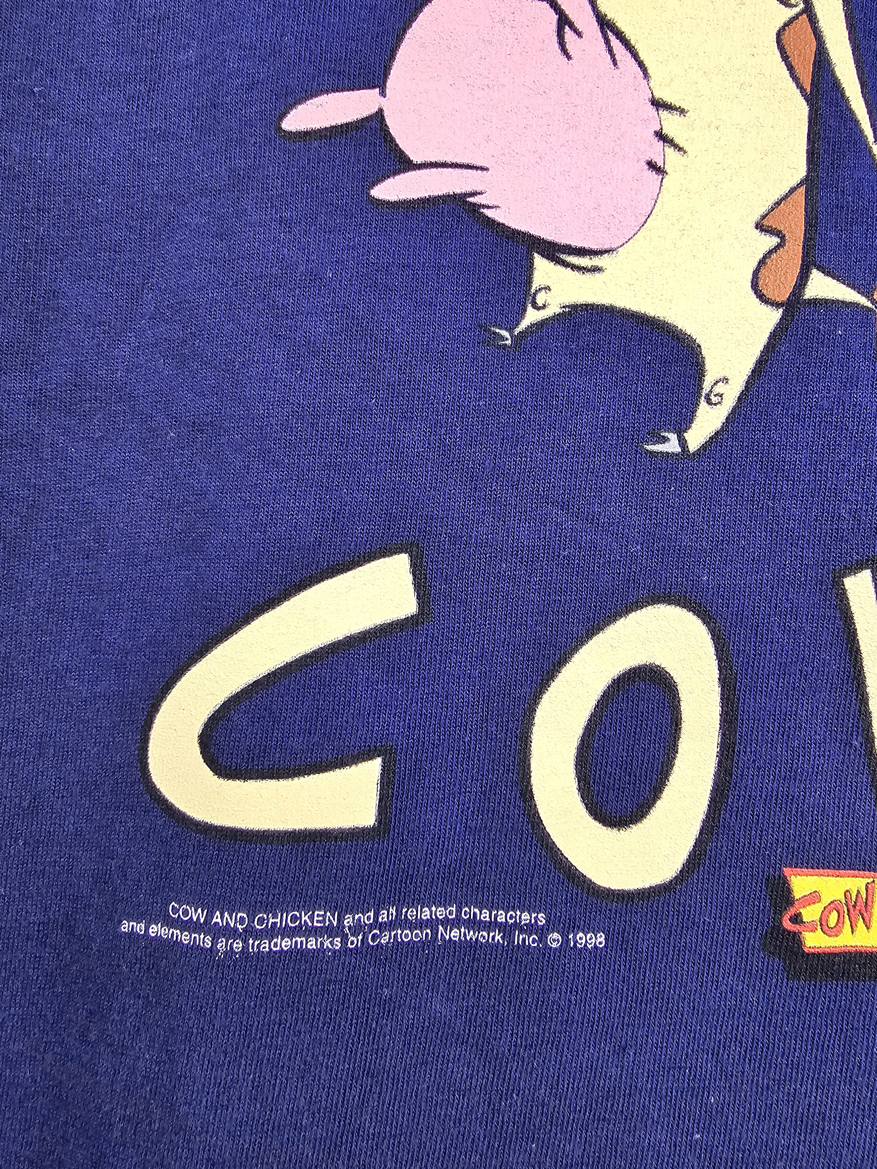 Anime × Cartoon Network × Vintage 1998 Cartoon Network Cow & Chicken XL 23" 30.5" Size US XL / EU 56 / 4 - 3 Thumbnail