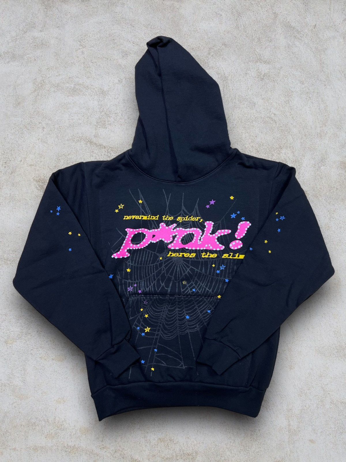 Sp5der P*NK Hoodie Black Men's - FW21 - US