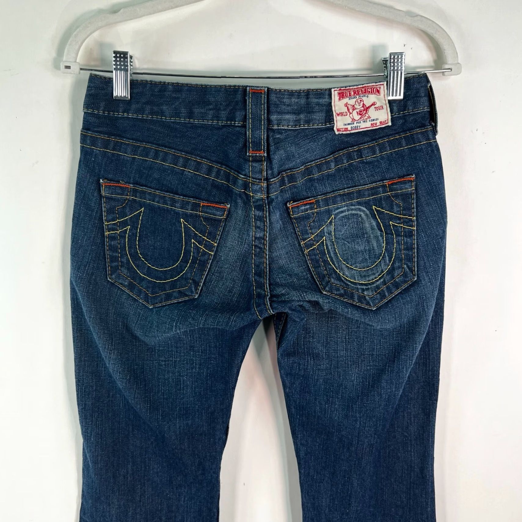 True Religion VINTAGE True Religion World Tour Bobby Jeans Boot Cut 26 Women's Blue 30X32 Low Rise US Size 26" / US 2 / IT 38 - 6 Thumbnail