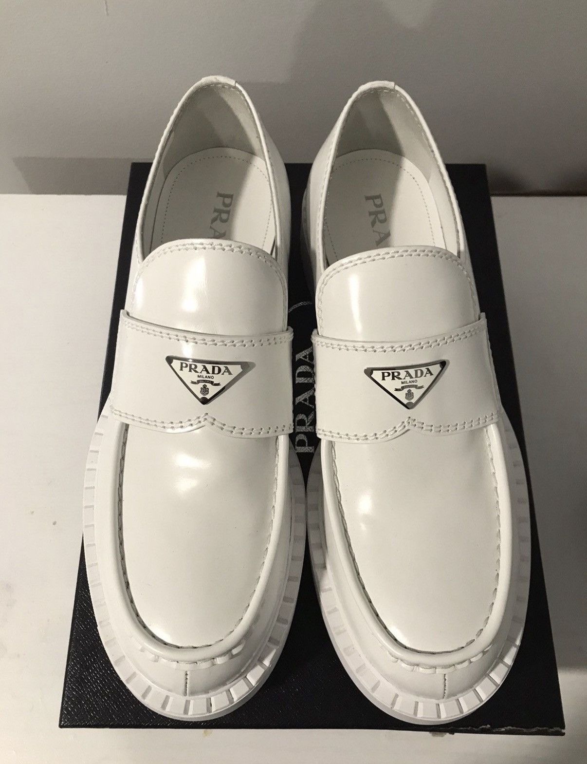 Prada Prada Brushed Leather Loafer Size US 10 / EU 43 - 1 Thumbnail