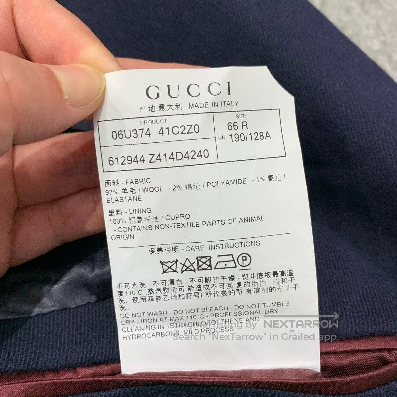 Gucci new Gucci deep blue coat size 66R. Size US M / EU 48-50 / 2 - 5 Thumbnail