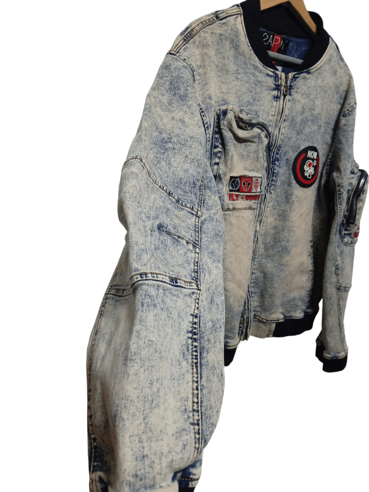 Japanese Brand 2apm denim bomber jackets Size US L / EU 52-54 / 3 - 4 Thumbnail