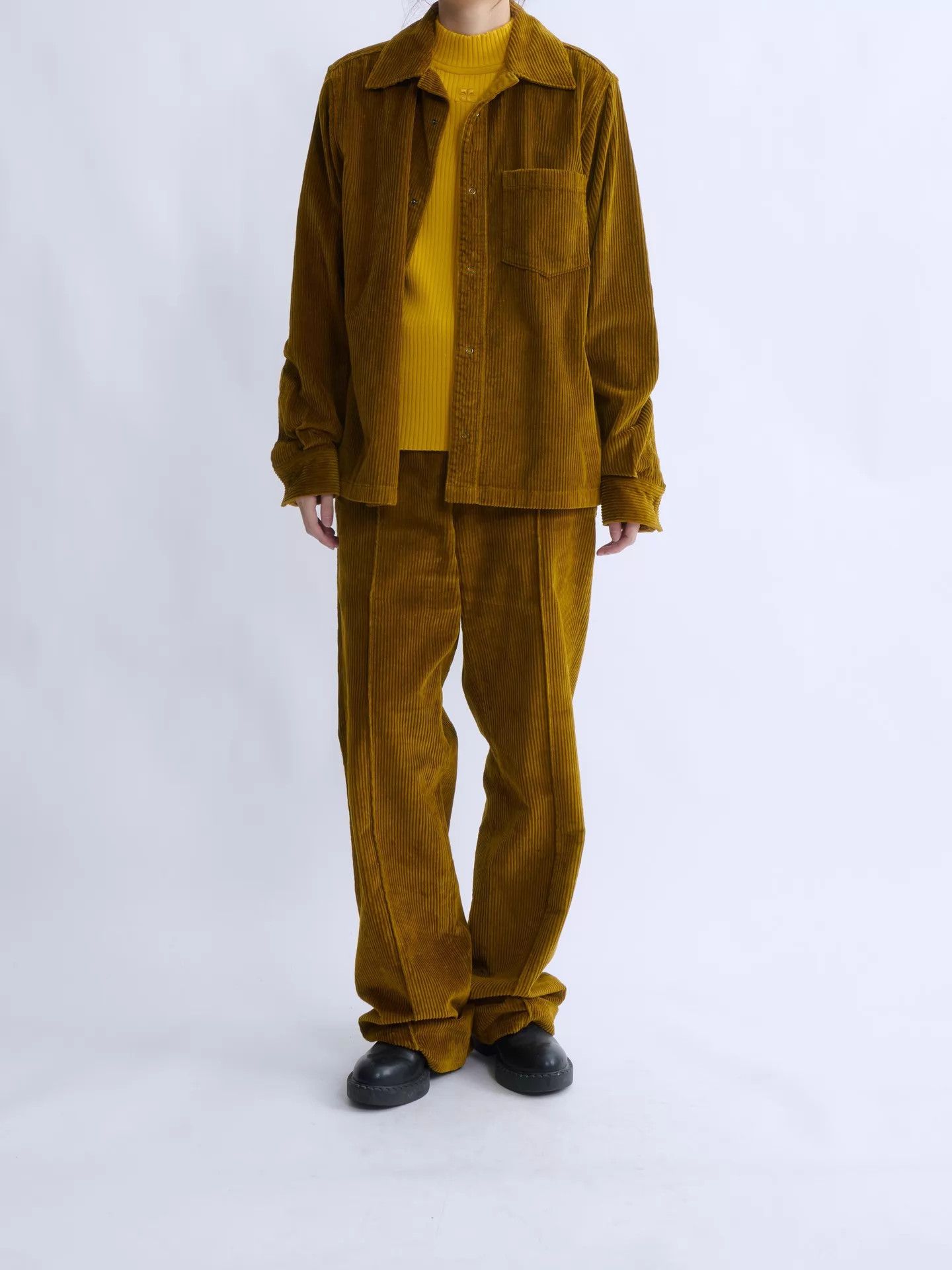 Acne Studios Acne Studios Tan Corduroy Shirt & Trouser Suit 46 Size US S / EU 44-46 / 1 - 1 Thumbnail