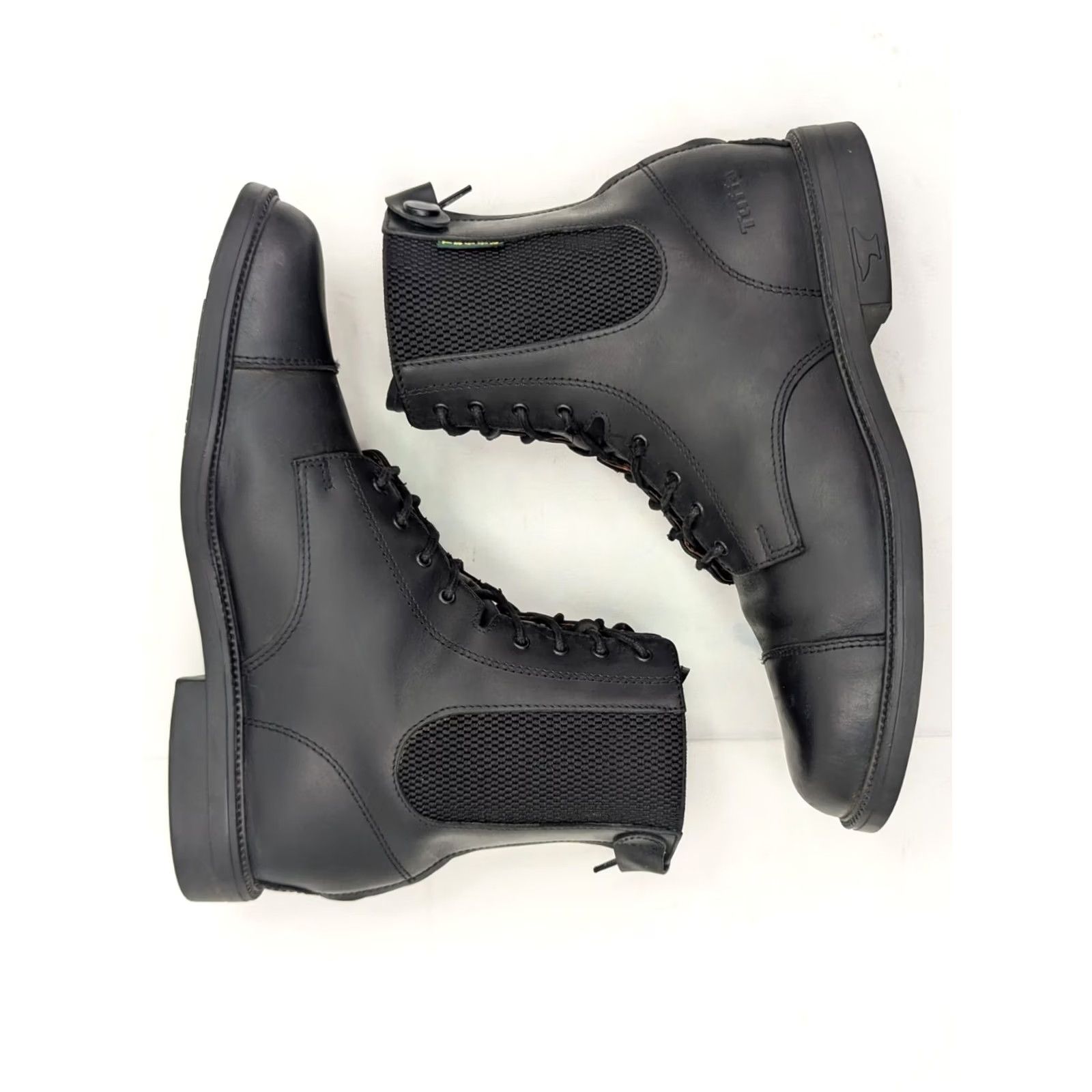 Vintage Tuffa Dartmoor Easy Boots Women 41 Black Nubuck Leather Lace Up Leather Outsole Cap Toe Ankle Riding Boot Mens Womens Size US 10 / IT 40 - 7 Thumbnail