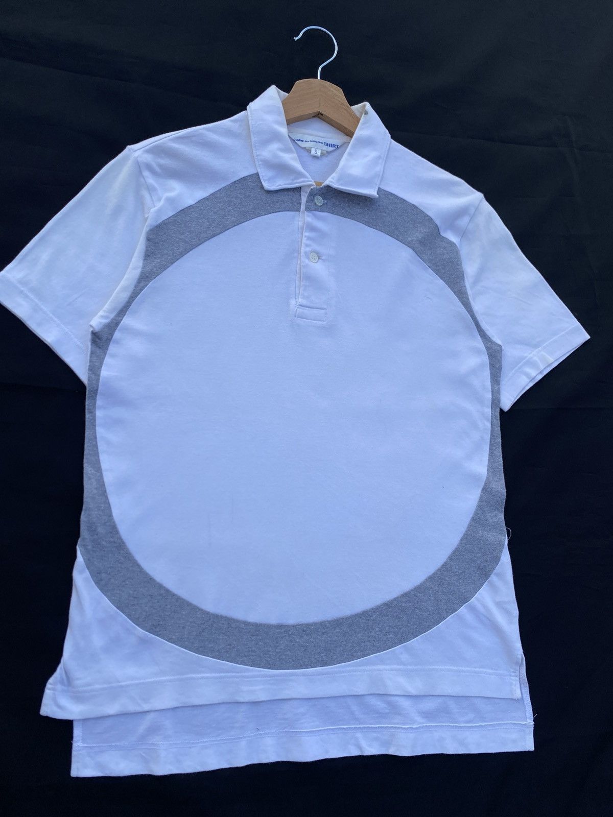 Comme des Garcons Rare Design Comme Des Garcons White Polo Shirt Size US S / EU 44-46 / 1 - 5 Thumbnail