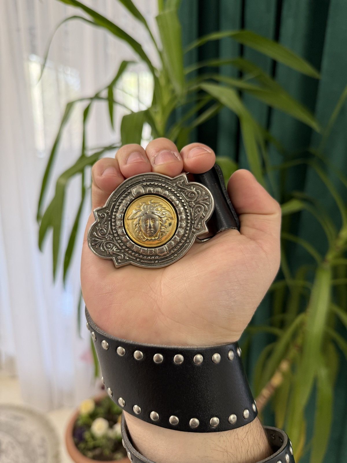 Japanese Brand studded y2k belt studs versace style Size ONE SIZE - 2 Thumbnail