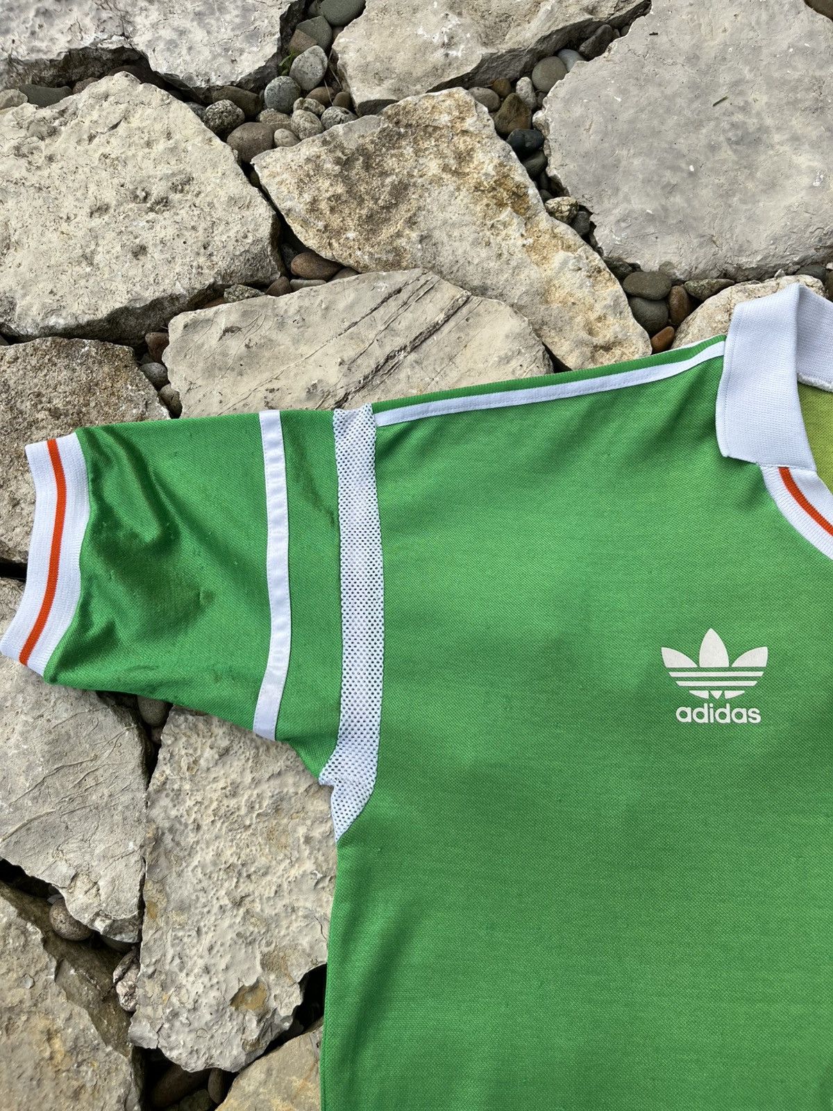 Adidas × Vintage Vintage 80s Adidas Ireland soccer jersey national team lucky Size US L / EU 52-54 / 3 - 5 Thumbnail