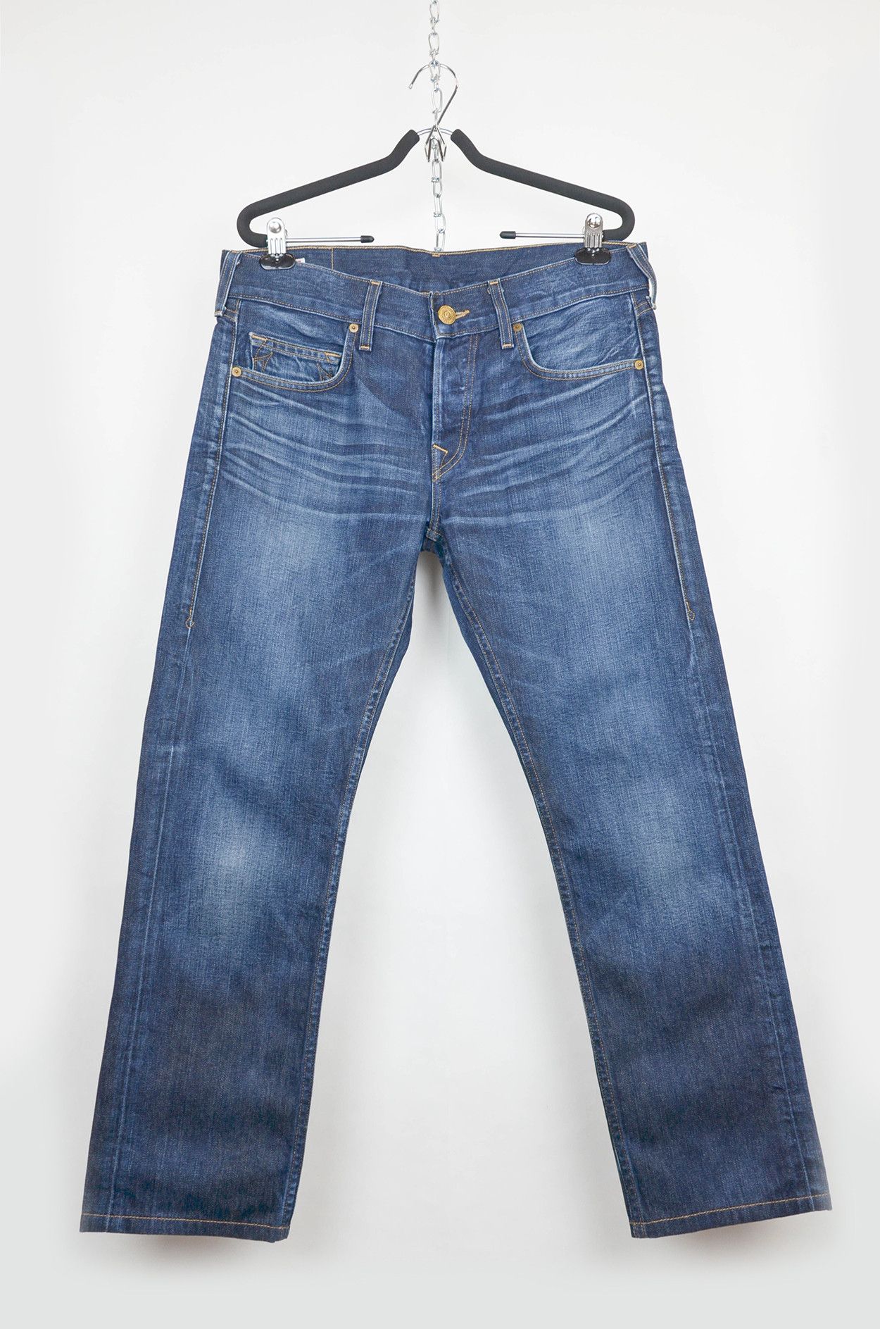 True Religion True Religion Rocco Made in USA Blue Denim Jeans - Size 33 Size US 33 - 2 Thumbnail