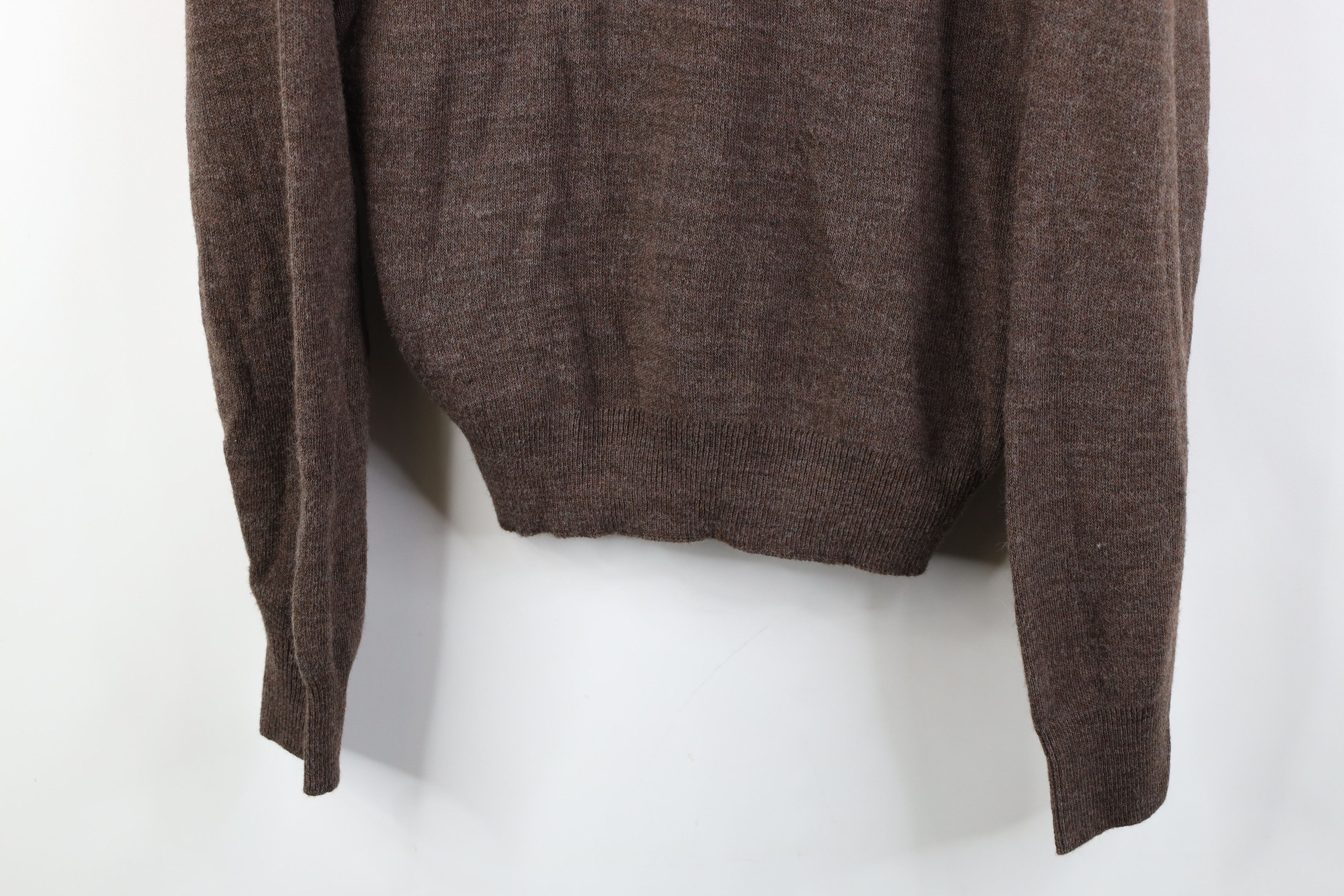 Vintage Vintage 70s Streetwear Blank Knit V-Neck Sweater Brown USA Size US M / EU 48-50 / 2 - 3 Thumbnail