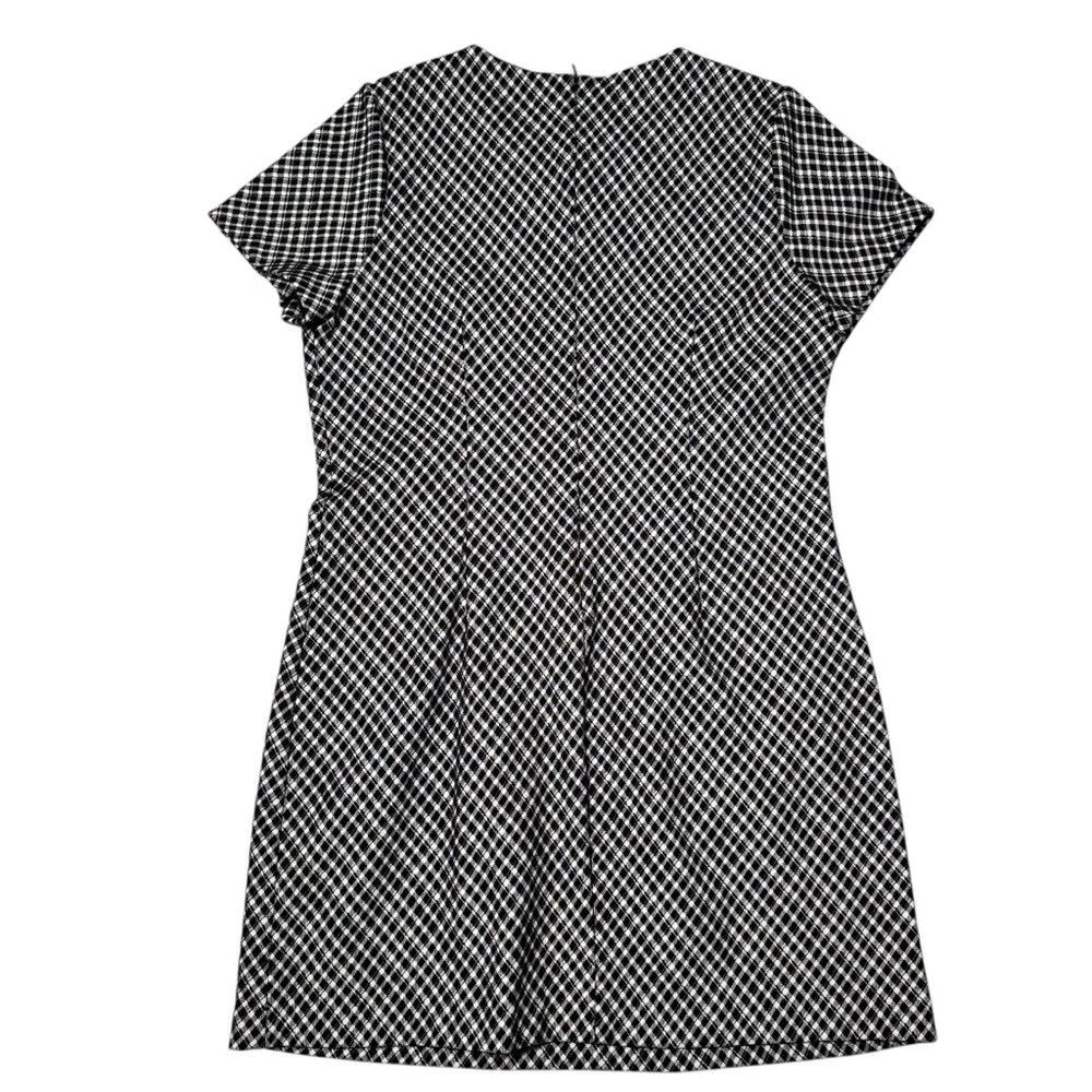 Spanx NWT New SPANX Ponte Stretch Jacquard Black Plaid Mini Dress Size L / US 10 / IT 46 - 3 Thumbnail