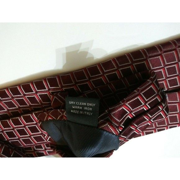 Ermenegildo Zegna ERMENEGILDO ZEGNA MEN'S NEW BURGUNDY SILK TIE WIDTH: 3 1/2" Size ONE SIZE - 3 Thumbnail