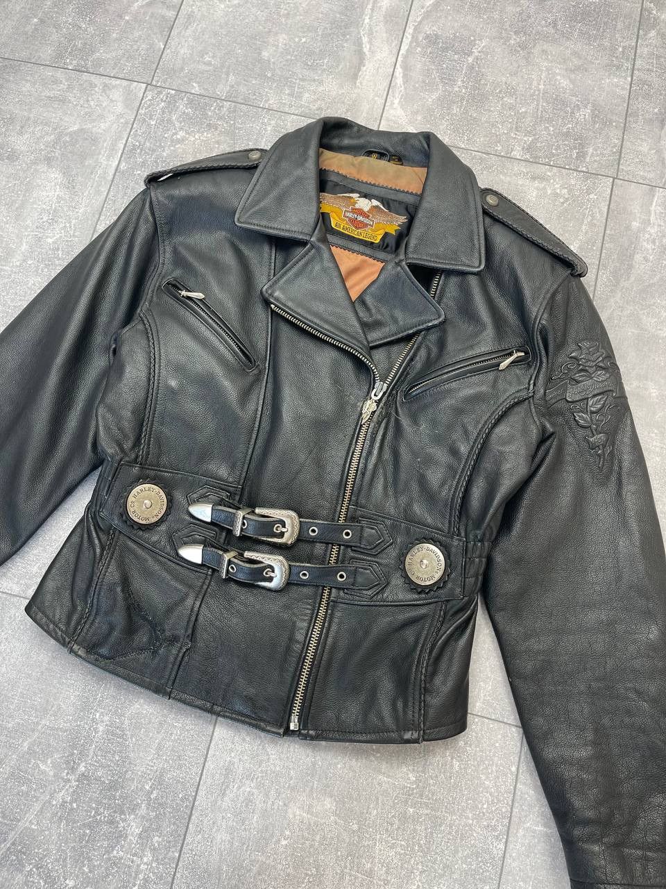 Harley Davidson Harley Davidson Vintage Leather Jacket Size S / US 4 / IT 40 - 4 Thumbnail