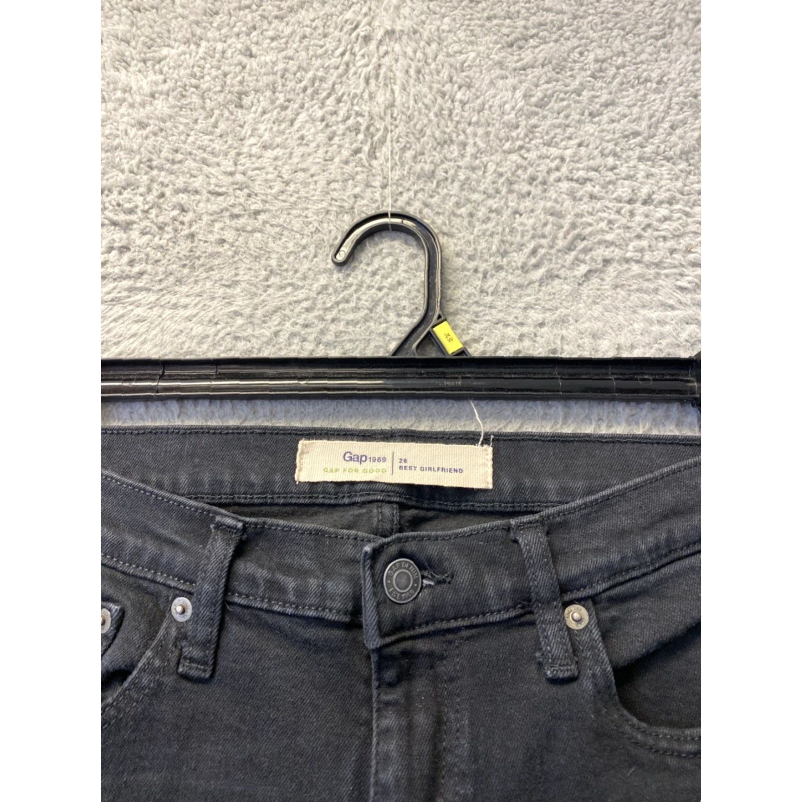 Gap GAP Jeans Pants Womens 28x26 Black Low Rise Y2K 5-Pocket Regular Fit Belt Loops Cotton Jeans - 2010s Chic Moto Womens/Girls? Size 28" / US 6 / IT 42 - 2 Thumbnail