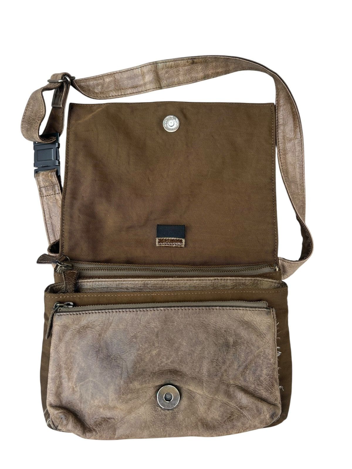 Vintage B. Stuff Japan Patina Leather Hybrid Bag