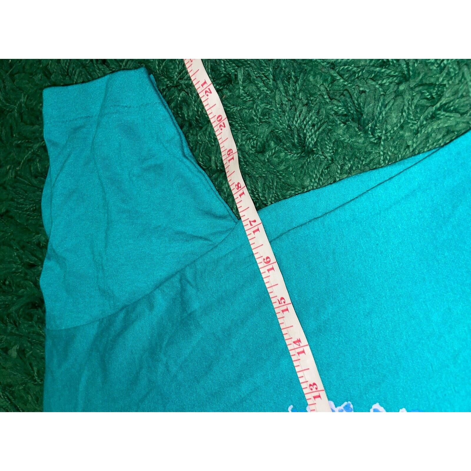 Jerzees Vintage Native American Shirt Test Print Tee Teal 80s VTG M Size US M / EU 48-50 / 2 - 13 Thumbnail