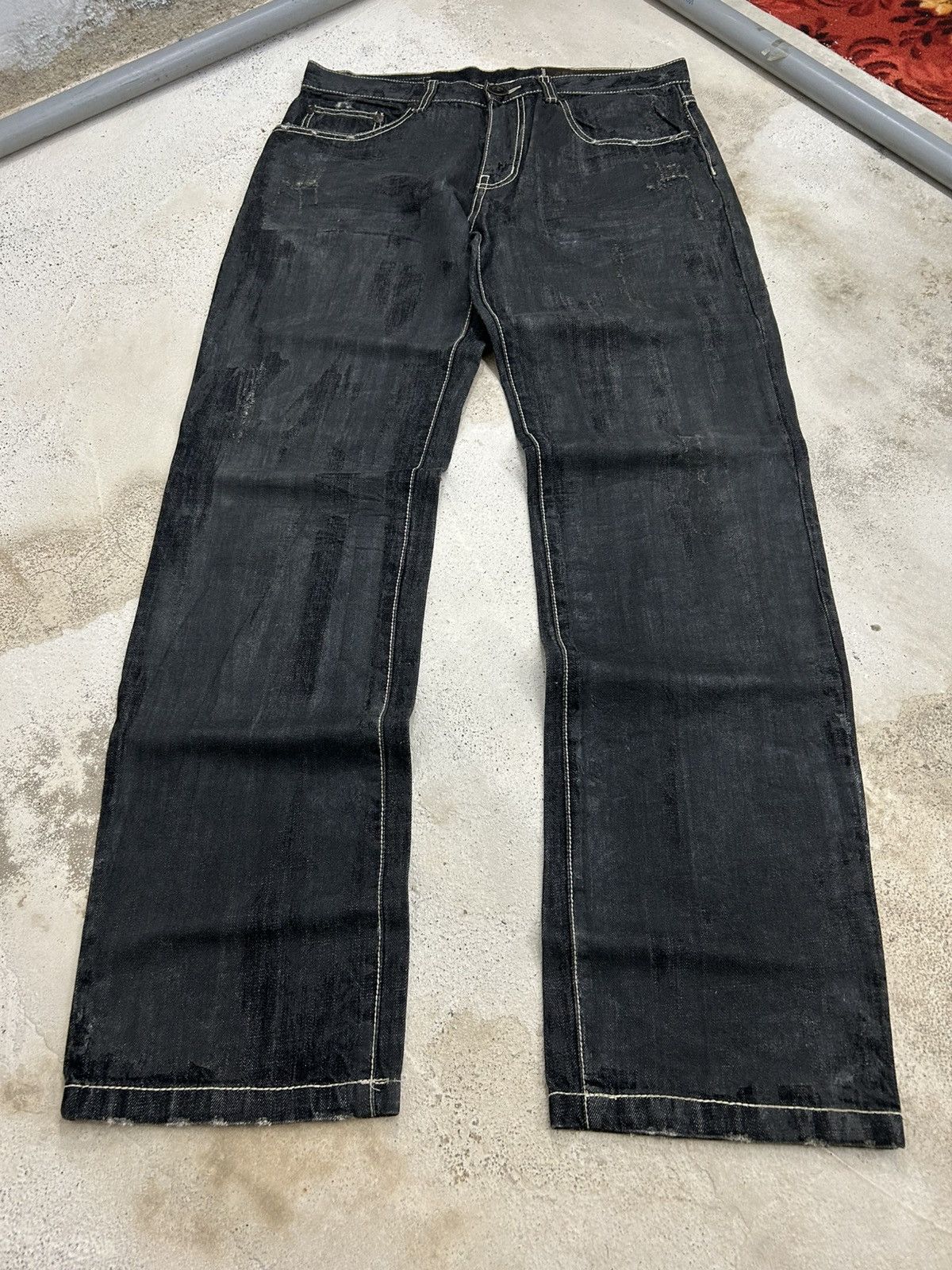20471120 × GOSTAR DE FUGA × Japanese Brand Zenstyle Lab Japan Jean Pocket Logo Crown Fire Cross Size US 36 / EU 52 - 2 Thumbnail