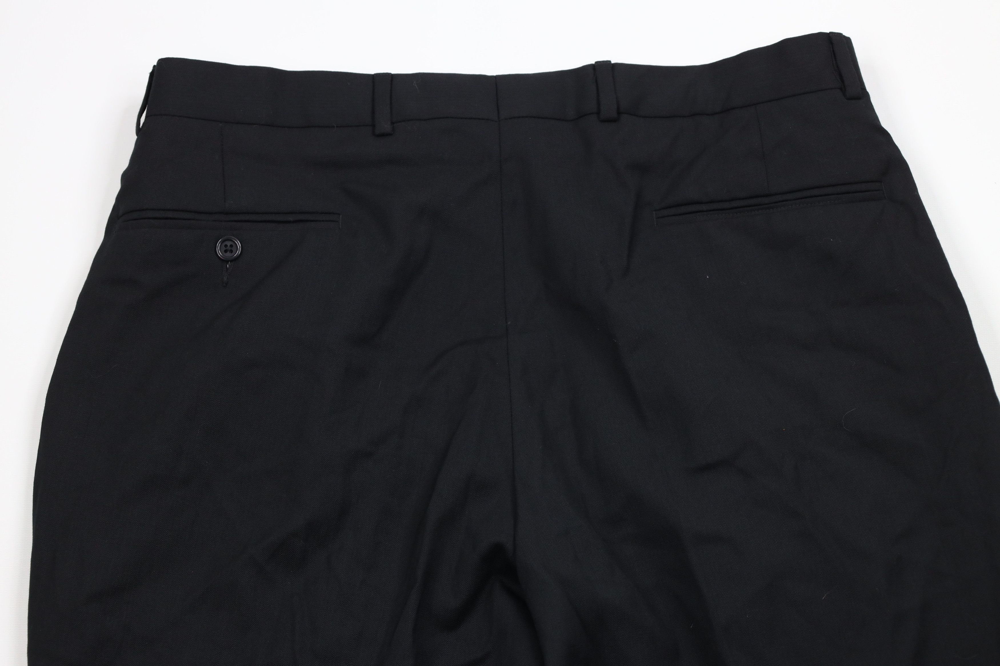 Vintage Vintage 90s Streetwear Pleated Cuffed Wide Leg Pants Black Size US 36 / EU 52 - 11 Thumbnail