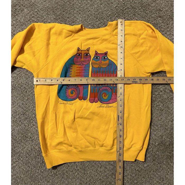 Rare vintage rare 80s yellow cats rainbow cat cousins crewneck si Grailed